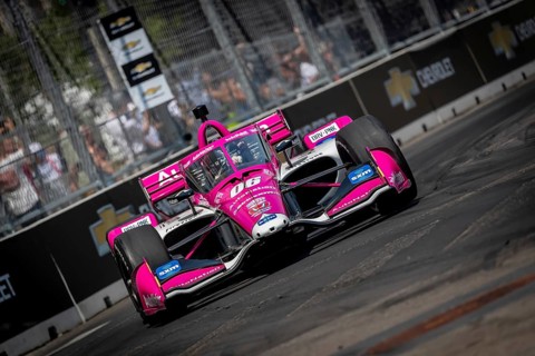 INDYCAR driver, HELIO CASTRONEVES (06) of Sao Paulo, Brazil, travels through the turns in his Meyer