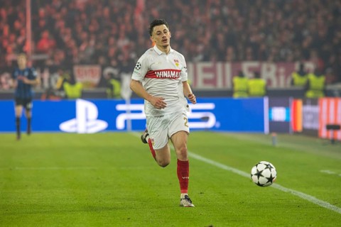 Football match, Anthony ROUAULT VFB Stuttgart on the ball, Stuttgart Arena, Stuttgart