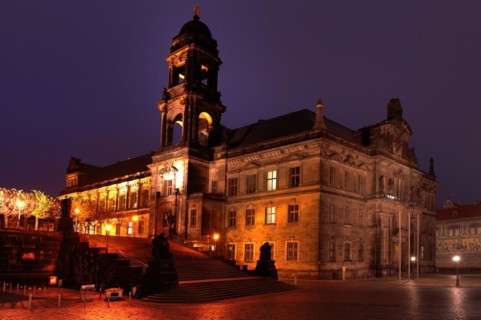 Saxon House stands on the Brühl Terrace in Dresden