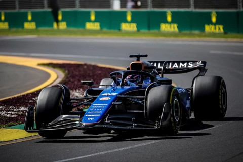 MELBOURNE, AUSTRALIA, MARCH 22: Alex Albon of Thailand drives the Williams FW46 Mercedes during