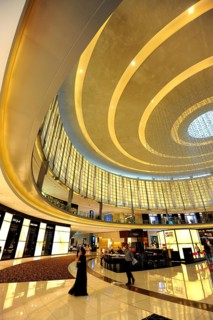 Covered plaza in the Dubai Mall shopping centre, Downtown, Dubai, United Arab Emirates