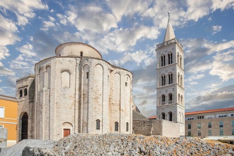 Roman Catholic Church of St. Donatus from Byzantine times in the historic centre of an old town on