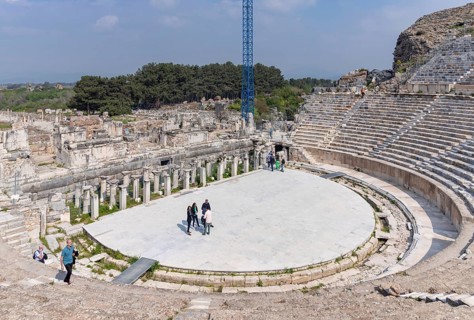 A picture of the Theater at the Ephesus Ancient City