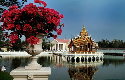 The Aisawan-Thippa-at water pavilion in the Bang Pa In summer palace