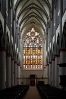 View to the west of the west window (in front of 1397), St., Sankt, Saint