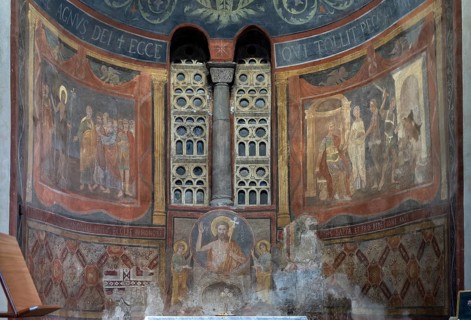 Rome, Roma, Santa Maria in Cosmedin, south-east apse with frescoes