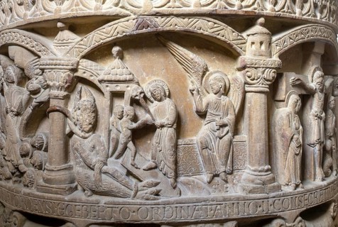 Freckenhorst, Collegiate Church of St Boniface, Romanesque baptismal font, 1st half of the 12th