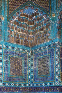 Interior of mausoleum in Complex Shahi Zinda in Samarkand, Uzbekistan
