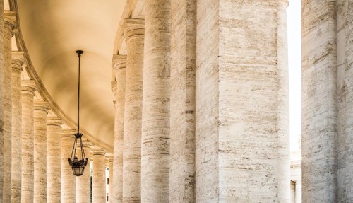 St. Peter's Squar, Vatican, Rome. Architectural details