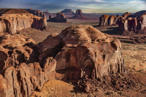 Sandstone Buttes of Monument Valley, Arizona, USA