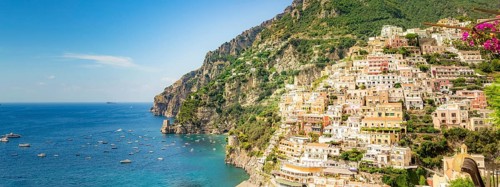 Amalfi Coast, Mediterranean Sea, Italy. Website Banner