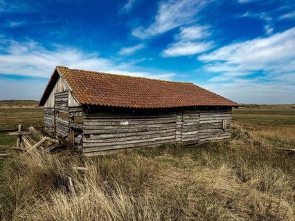 Old barn on Juist, East Frisian Islands, Germany