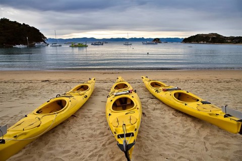 Golden Sand Beach New Zealand Abel Tasman National Park kayak