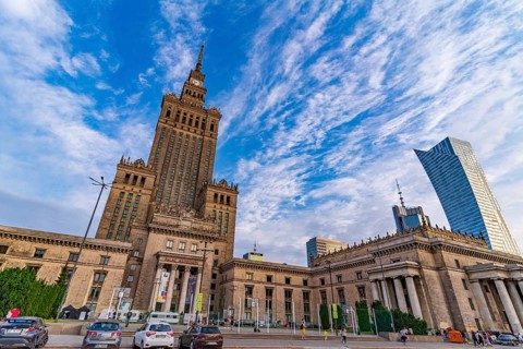 Palace of Culture and Science in Warsaw, Poland