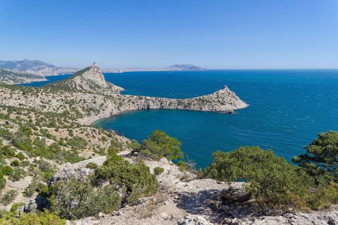 The coast of the Black Sea. Novyy Svet, Crimea