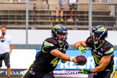 ELF/ Game: Panthers Wroclaw at Stuttgart Surge on 21. Juny. 2024, in the Gazi Stadium, Stuttgart,
