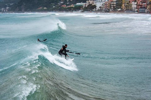 Surfer on a wave