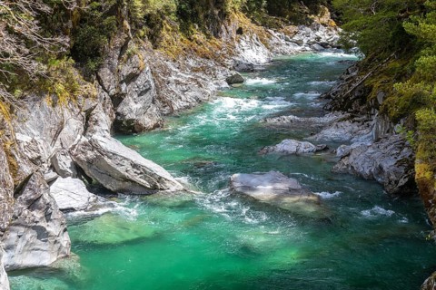 An image of the Haast River Landsborough Valley New Zealand