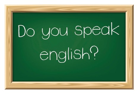 A nice black chalkboard with text Do you speak english?