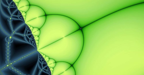 An illustration of a decorative fractal background graphic
