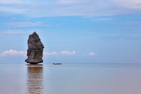 Famous island-rock Sail Rock in the Gulf of Thailand
