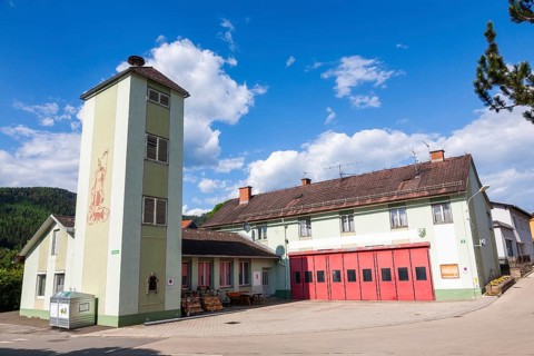 Volunteer fire brigade building, Niklasdorf, Styria, Austria