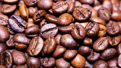 Roasted Brown Coffee Beans Background