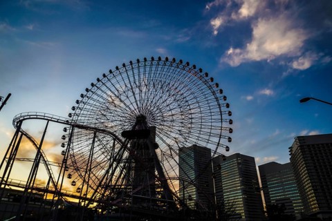 Minato Mirai of buildings Yokohama and dusk sky. Shooting Location: Yokohama-city kanagawa