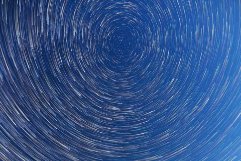 A view of the stars of the Milky Way. Comet mode. Meteor Shower. Falling stars. Perseid Meteor