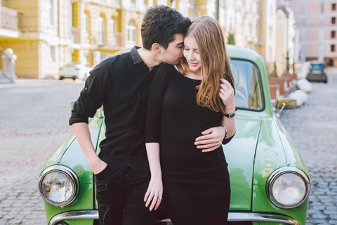 Young multiracial couple, male and female lovers heterosexual people students. Beautiful models