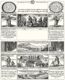 Envelope to the siege of Augsburg in 1632 by Gustav II Adolf, King of Sweden during the Thirty