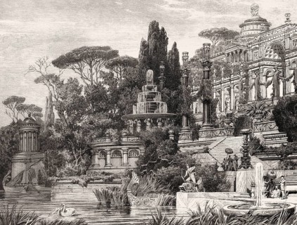 Luxurious villa in ancient Rome
