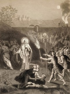 Simon Peter cuts off the ear of Malchus, arrest of Jesus Christ, Garden of Gethsemane, New