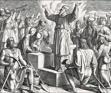 Rebuilding the Jerusalem Temple, Old Testament, by Julius Schnorr von Carolsfeld