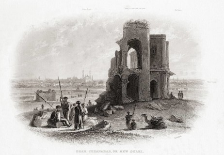 Old vintage photo of Shah Jehanabad, New Delhi, India, Asia