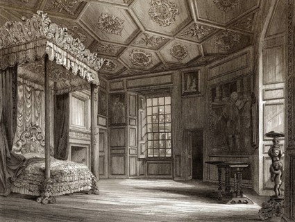 The Bedchamber of Mary, Queen of Scots, at Palace of Holyroodhouse, Edinburgh, Scotland, United