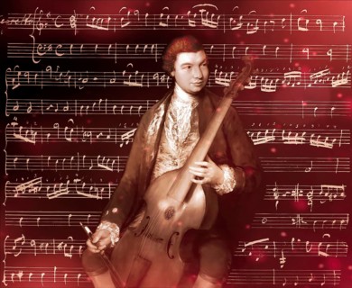 Carl Friedrich Abel, 1723? – 1787, German composer, digitally edited according to a painting by