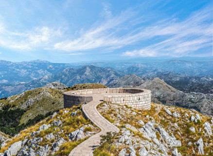 Viewpoint of Njegos Mausoleum in Mountains of Lovcen, Montenegro