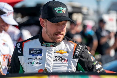 NASCAR Xfinty Driver, Daniel Hemric (11) takes to the track to practice for the Ambetter Health 200