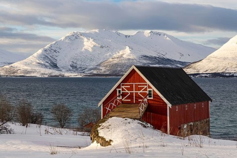 Morning at Tromsdalenfjord, Troms, Norway