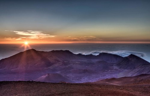 Sunrise at Haleakala volcano, Maui, Hawaii, USA