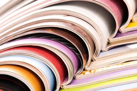 Stack of magazines, poland