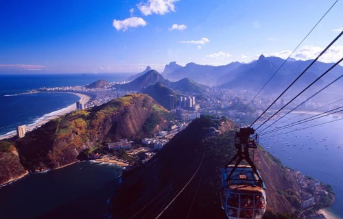 Brazil: The skyline of Rio de Janeiro from Sugar Hill