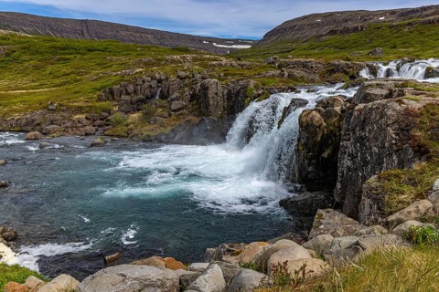 Dynandi waterfalls, Westfjords, Iceland