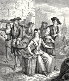 Les Halles de Paris, fresh food market, 18th century