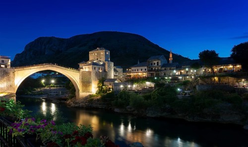 Old bridge in Mostar, Herzegovina-Neretva Canton, Bosnia and Herzegovina