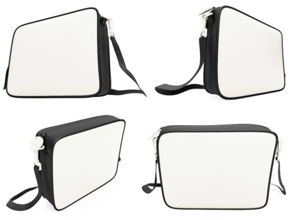 Isolated collection of handbags over white background