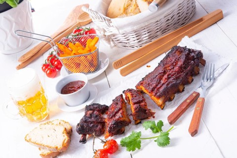 BBQ replacement ribs from a charcoal grill