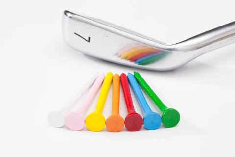 Titanium golf club on the white background