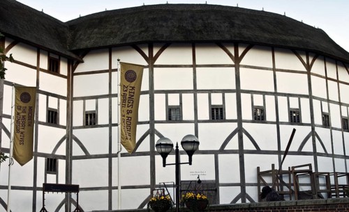 The Globa Theatre - built to replicate the theatre on this site in Shakespear's time